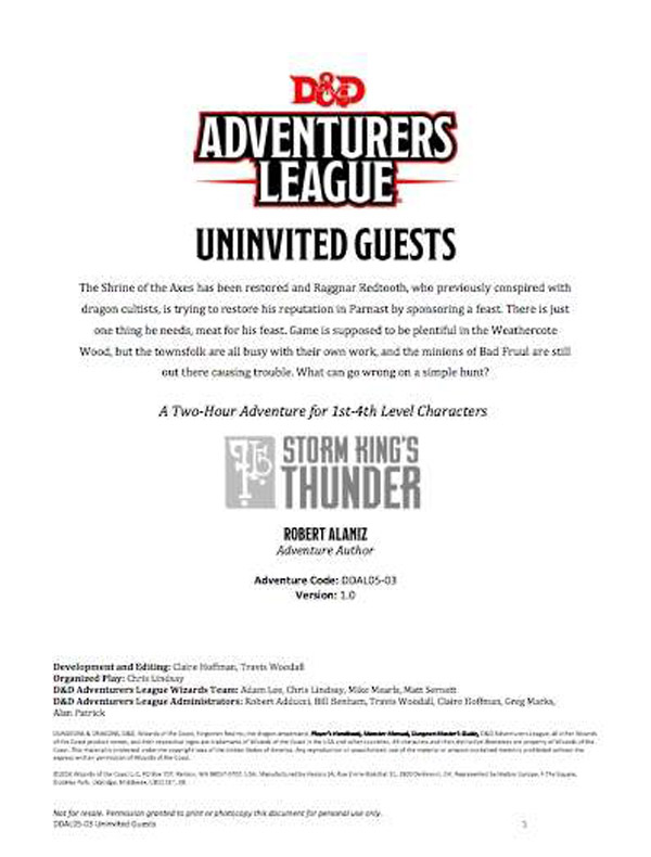 D&D Adventurers League
